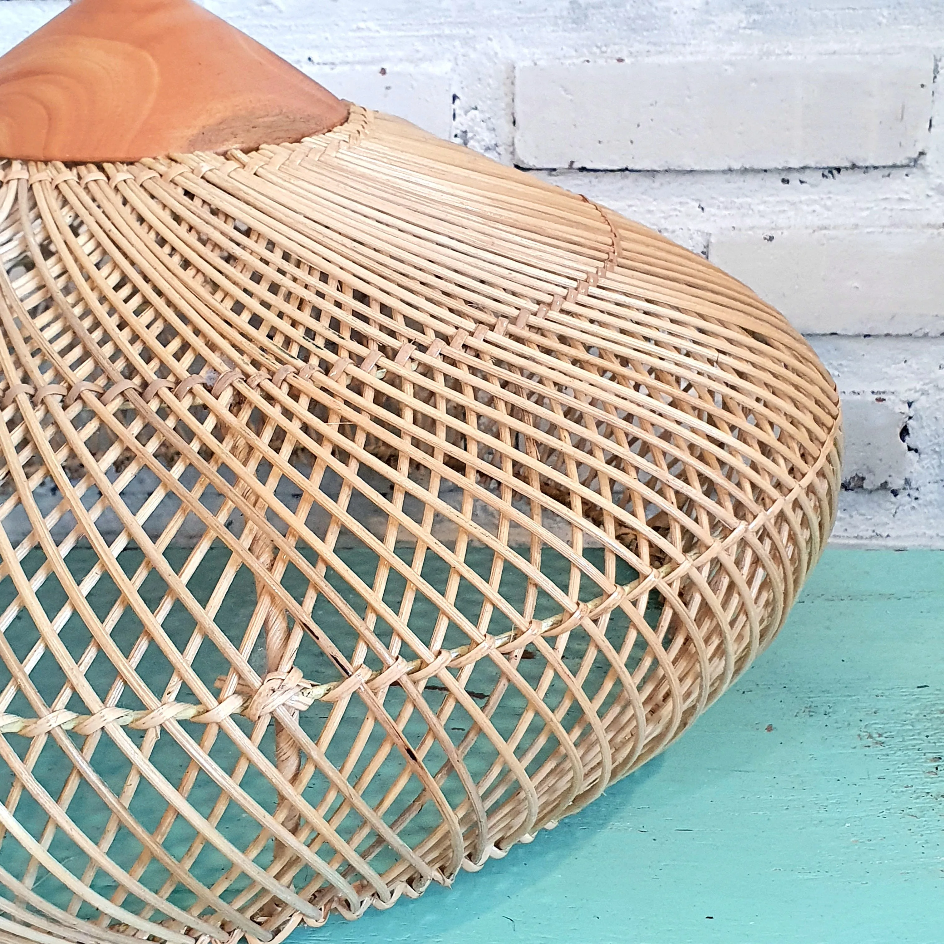 Elegant Dome Rattan Lamp
