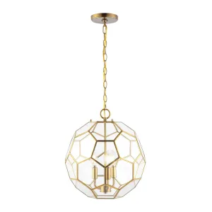 Euclid 13.5" Modern Bohemian Iron/Glass LED Pendant