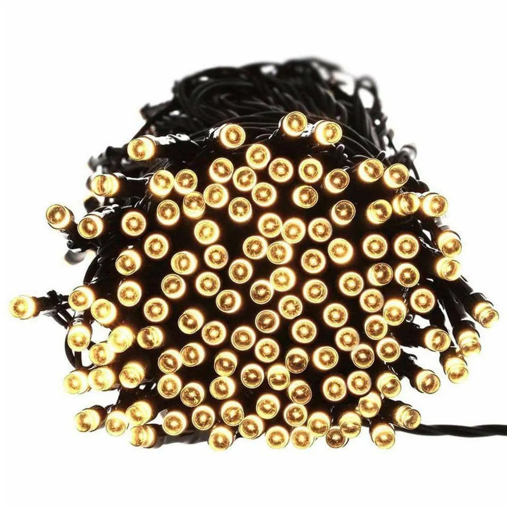 Fairy Lights 42M 400LED String Solar Powered  Garden Christmas Decor Warm White