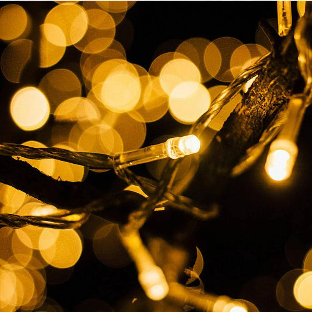 Fairy Lights 42M 400LED String Solar Powered  Garden Christmas Decor Warm White