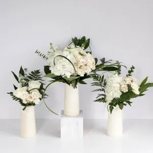 Farm to Table White Centerpieces