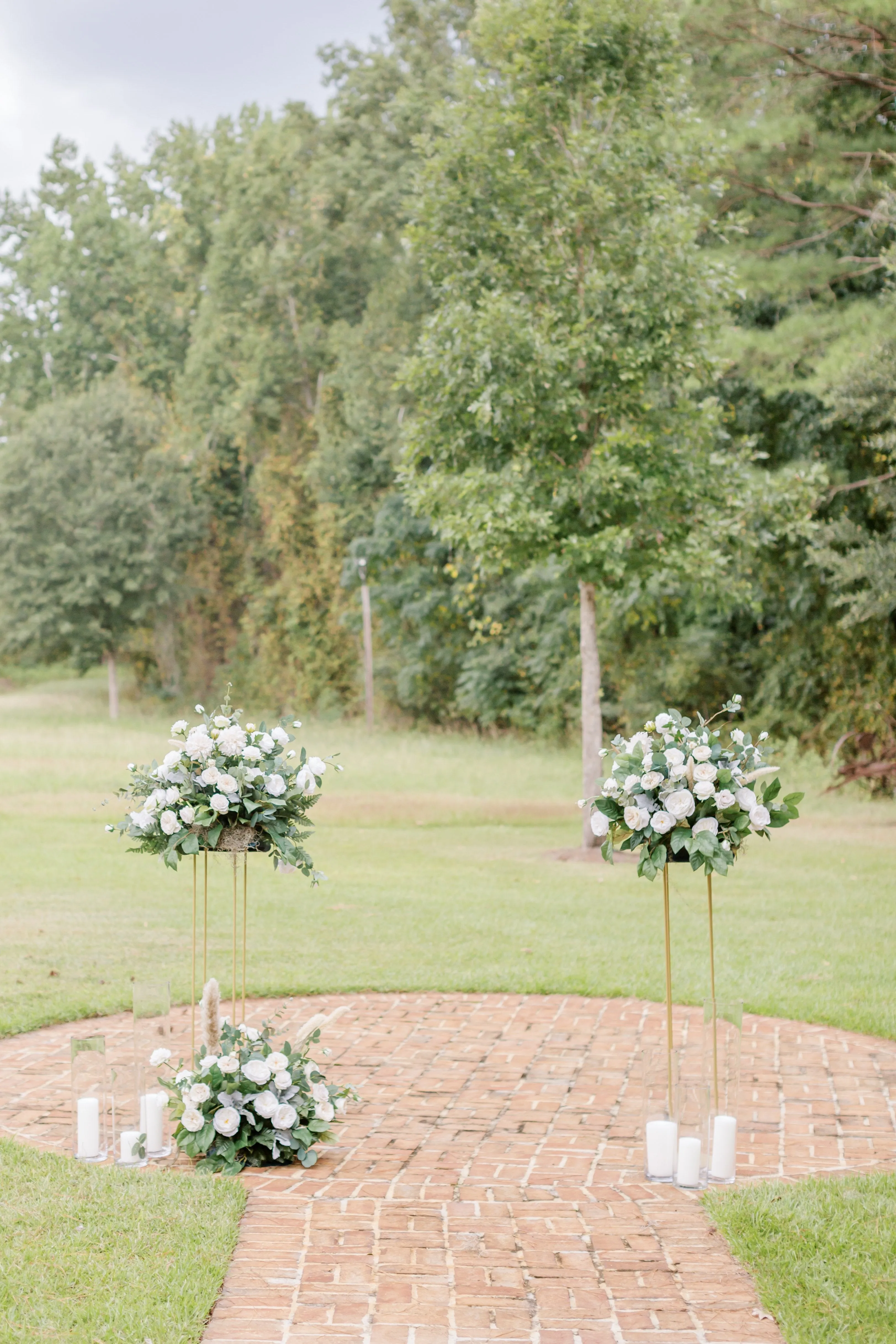 Focal Point Centerpieces with Stands 29.5" (Set of 2)