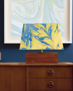 Fusion Design Marbling Wooden Table Lamp
