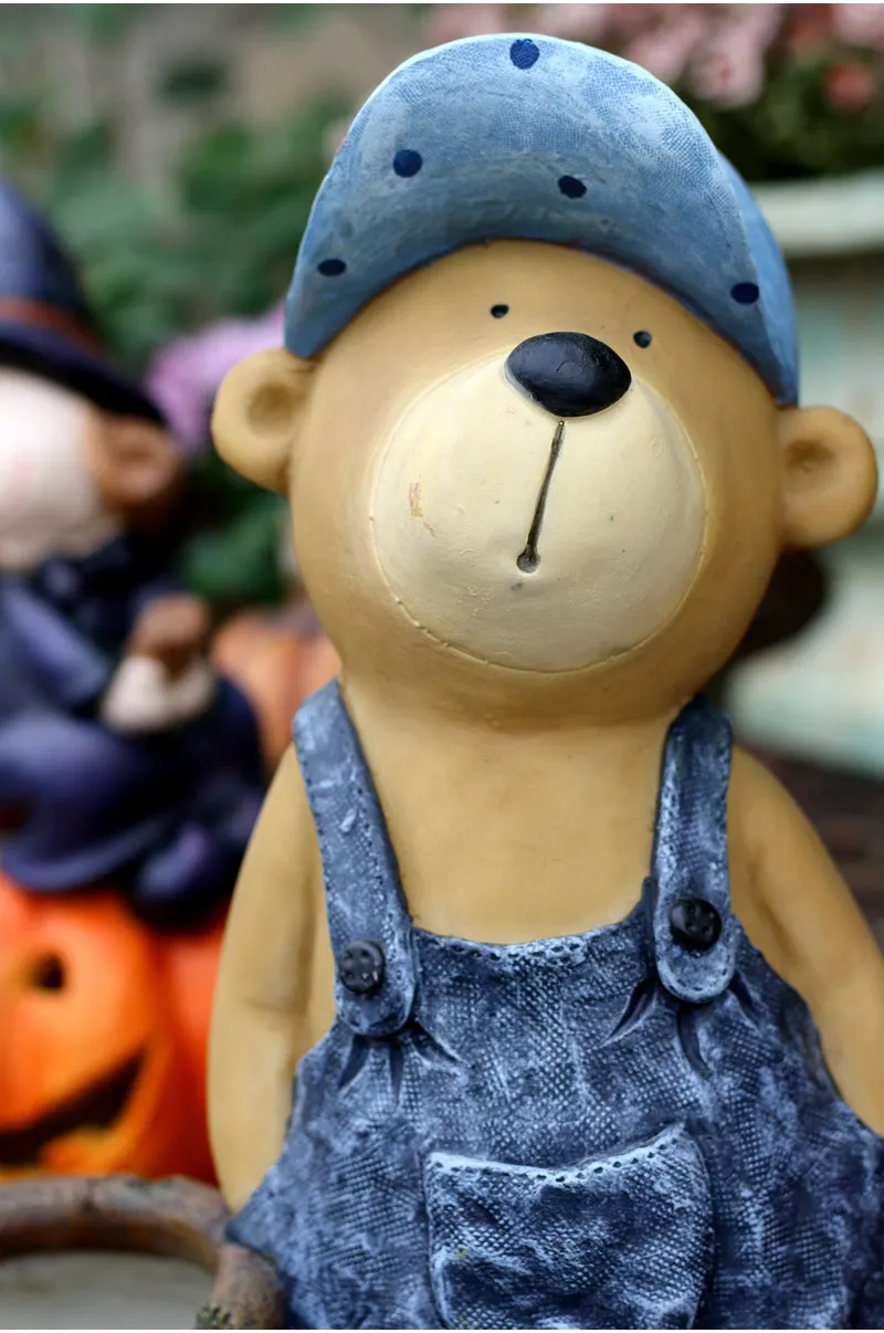 Garden Animal Sculpture Bear Statues, Garden Decor Ideas, Outdoor Garden Decoration, Animal Statues, Garden Ornament, Villa Courtyard Decor