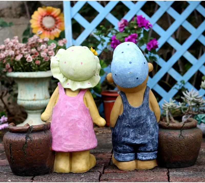 Garden Animal Sculpture Bear Statues, Garden Decor Ideas, Outdoor Garden Decoration, Animal Statues, Garden Ornament, Villa Courtyard Decor