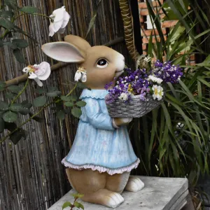 Garden Ornaments, Large Rabbit Statues for Garden, Bunny Flowerpot, Villa Outdoor Gardening Ideas, Modern Animal Garden Sculptures