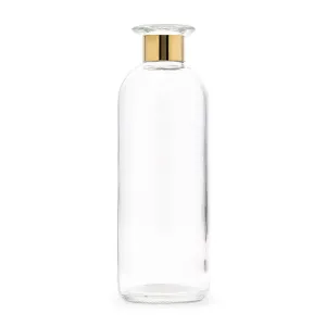 GLASS BOTTLE FLOWER VASE - ROUND
