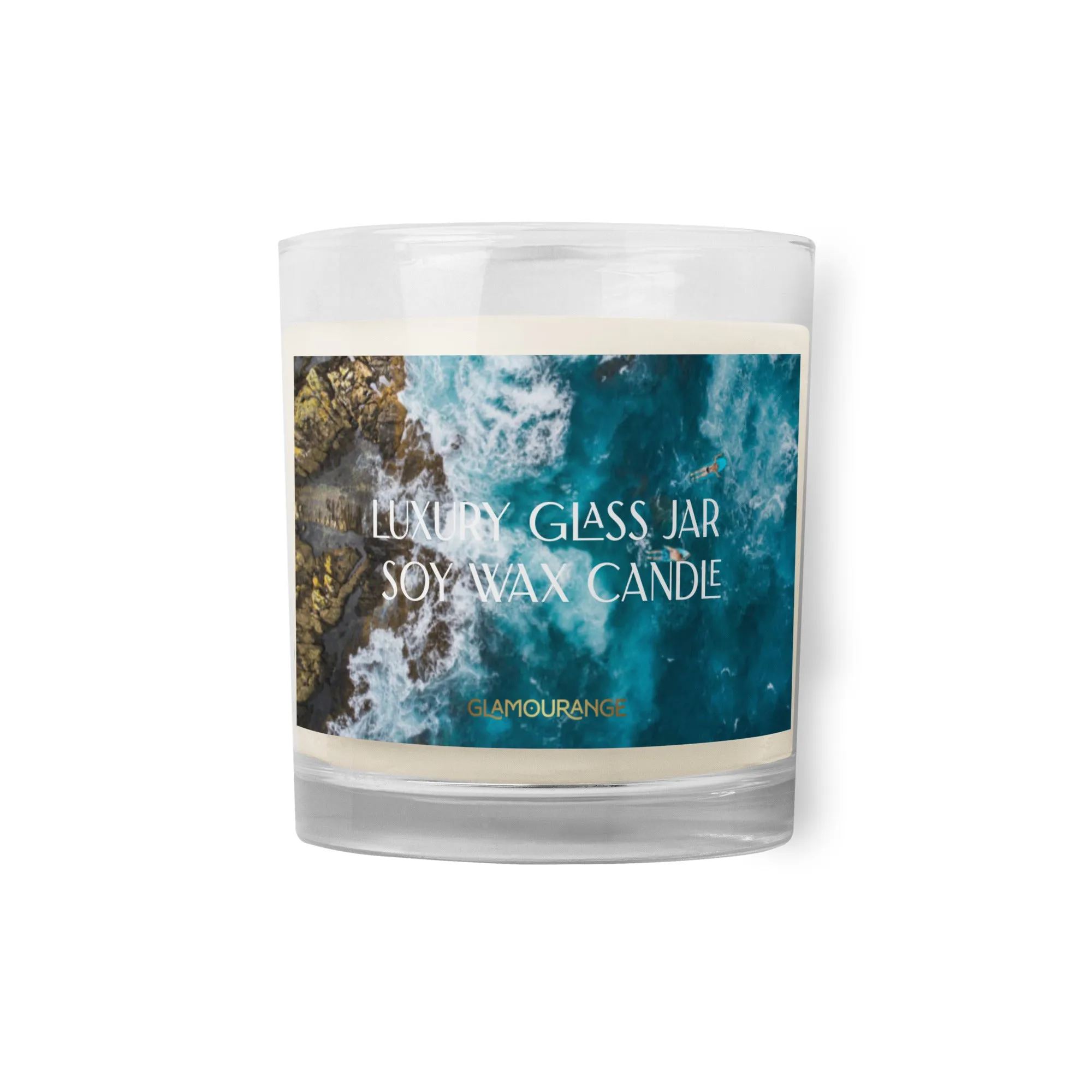 Glass Jar Soy Wax Candle (Scenic Ocean Life - Nature Label 0032)