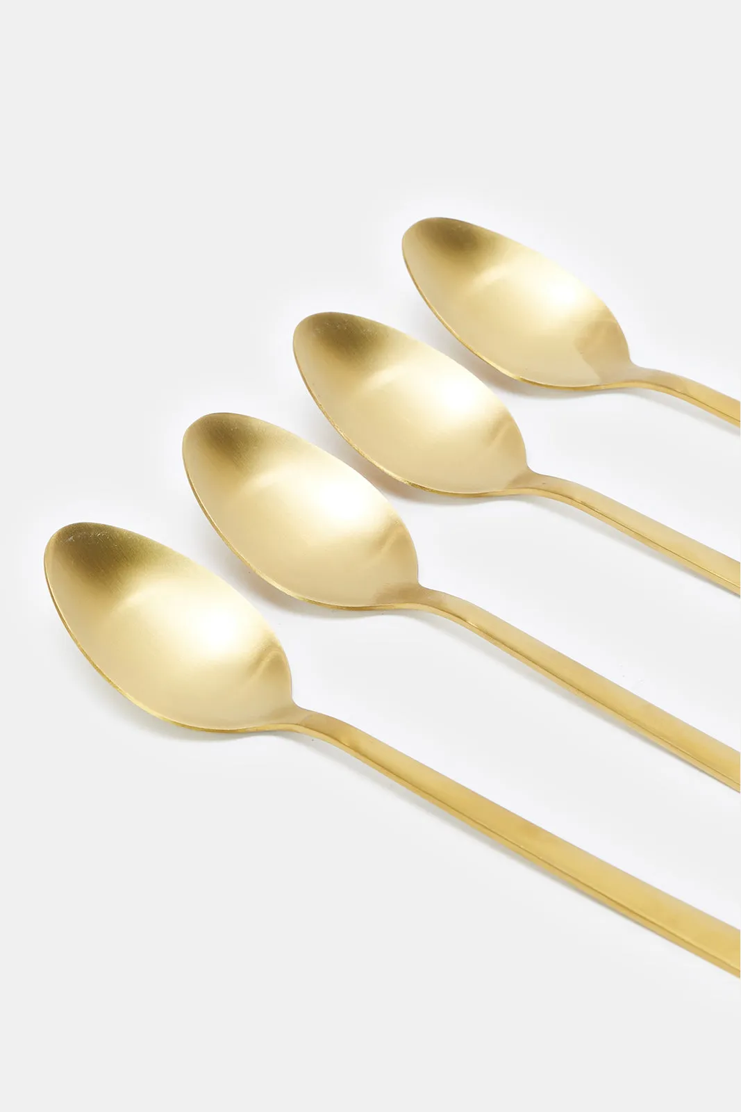 Gold Plain Tea Spoon Set ( 4 Piece)