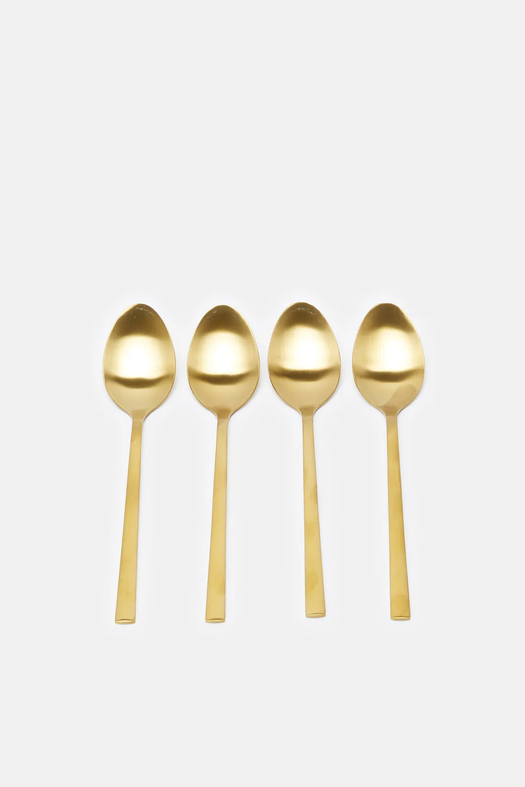 Gold Plain Tea Spoon Set ( 4 Piece)