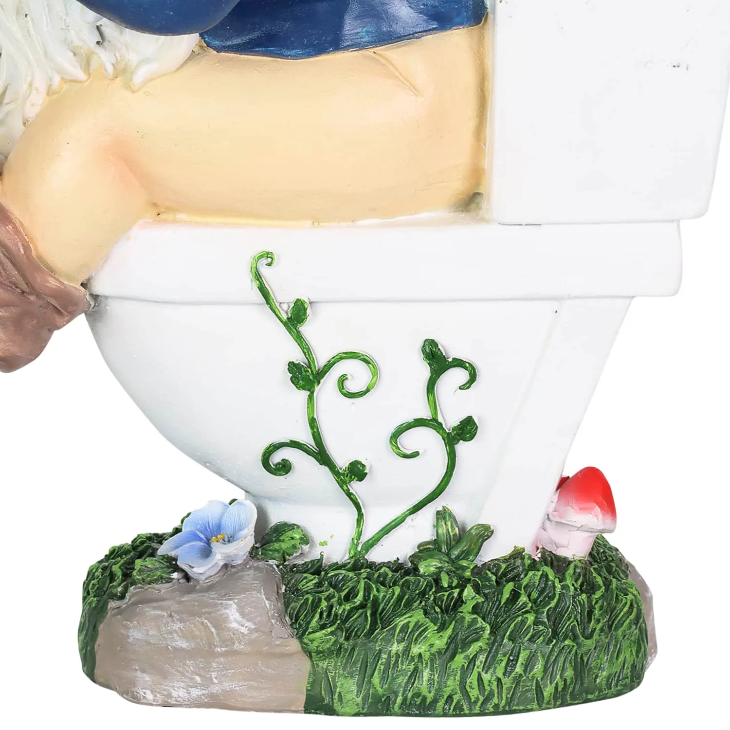 Good Time Toilet Timmy Garden Gnome Statue with LED lights on a Battery Operated Timer, 7.5 by 10.5 Inches