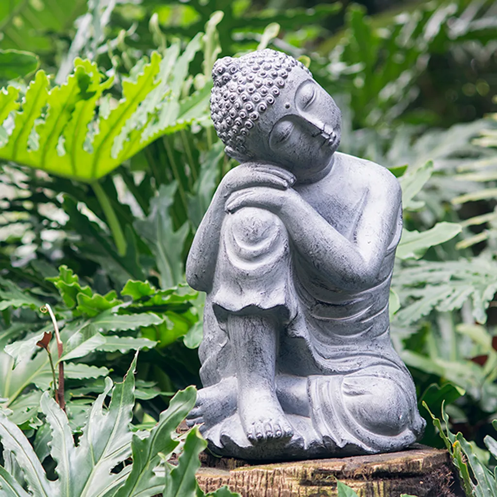 Gray Resting Buddha Statue
