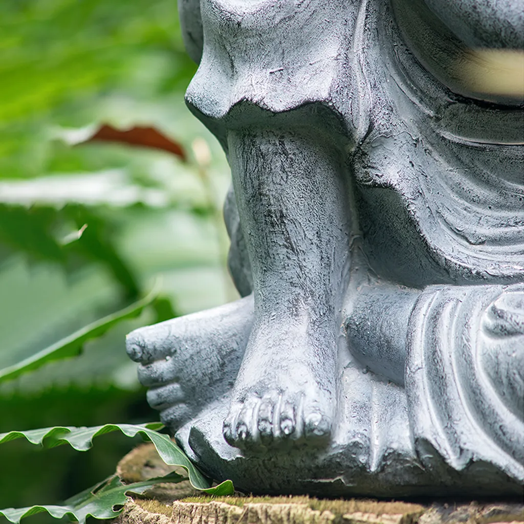 Gray Resting Buddha Statue