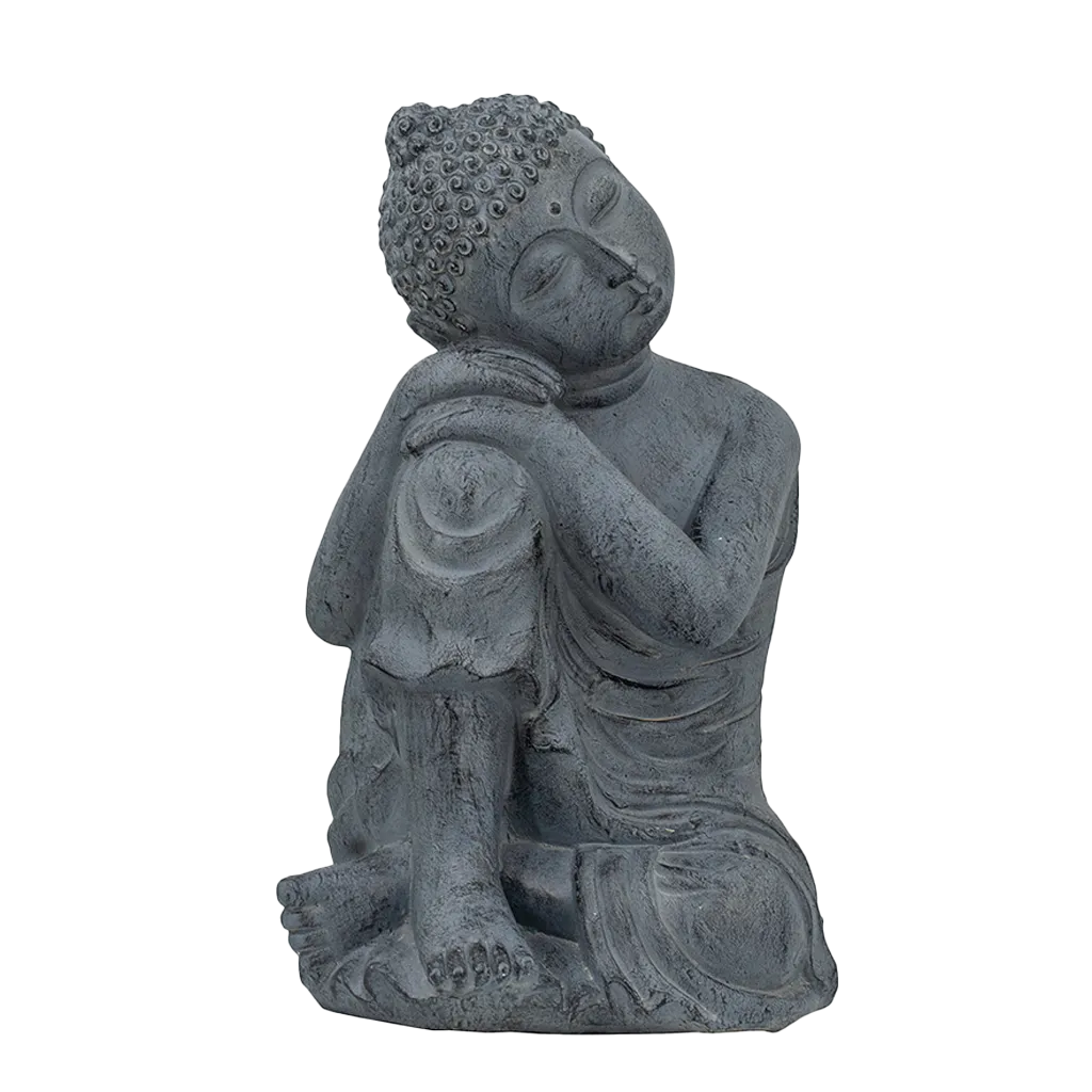 Gray Resting Buddha Statue
