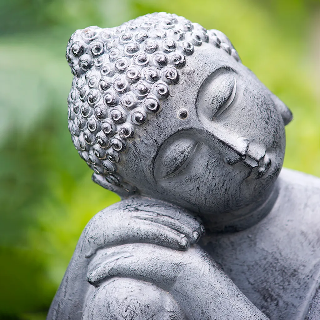 Gray Resting Buddha Statue