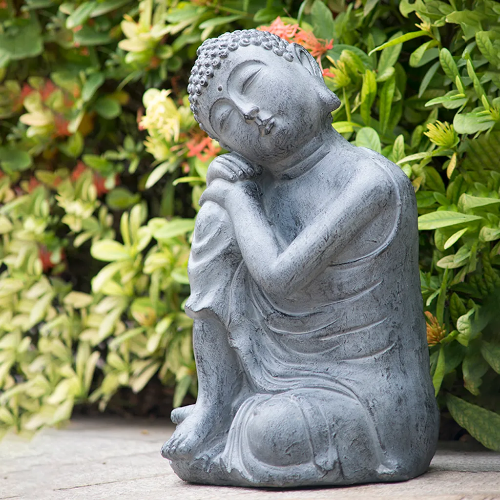 Gray Resting Buddha Statue