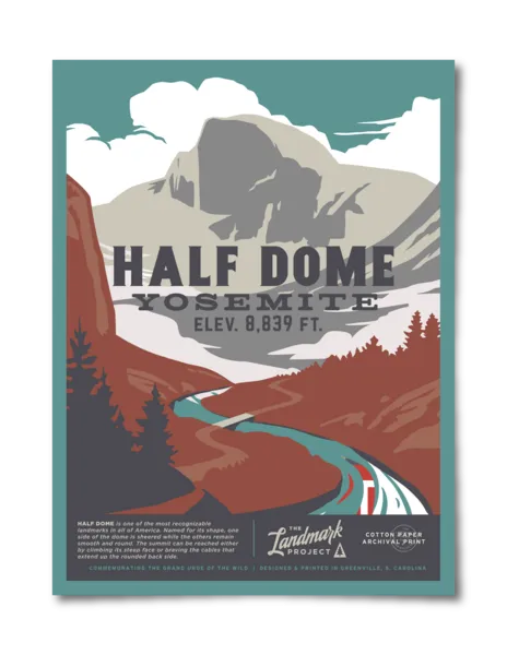 Half Dome - 12x16 Poster