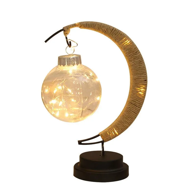 Half Moon Ball Shape Lamp Decoration Bedroom Bedside Table Night Light