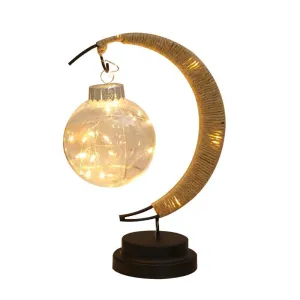 Half Moon Ball Shape Lamp Decoration Bedroom Bedside Table Night Light