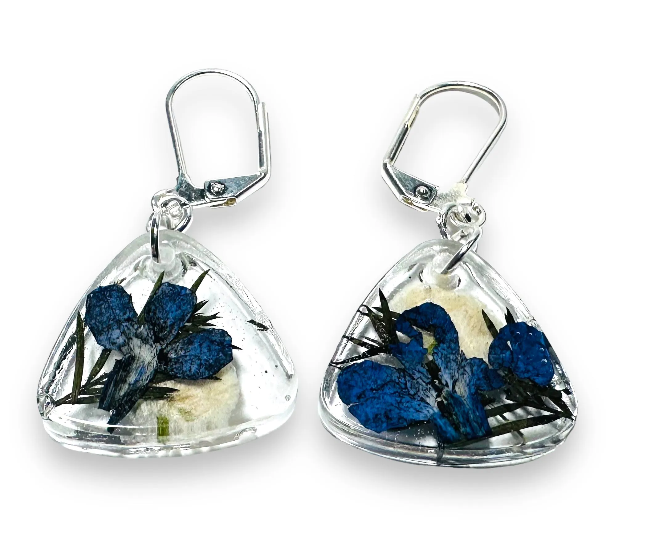 Halloween Collection-Pressed Flower Earrings/Real Flower Earrings/Resin Flower