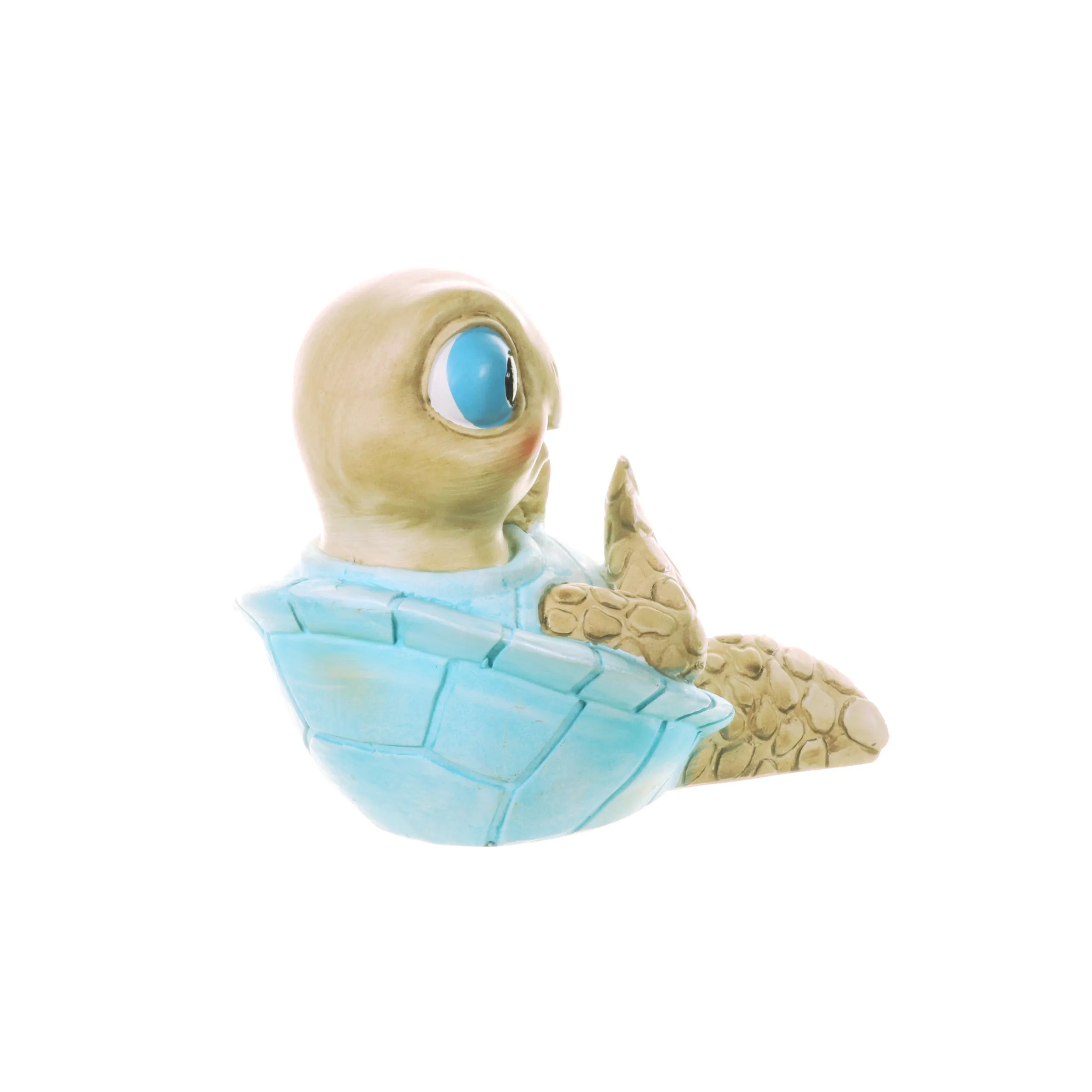 Hand Painted Beach Turtle Sunning His Belly Décor, 7.5 by 6 Inches