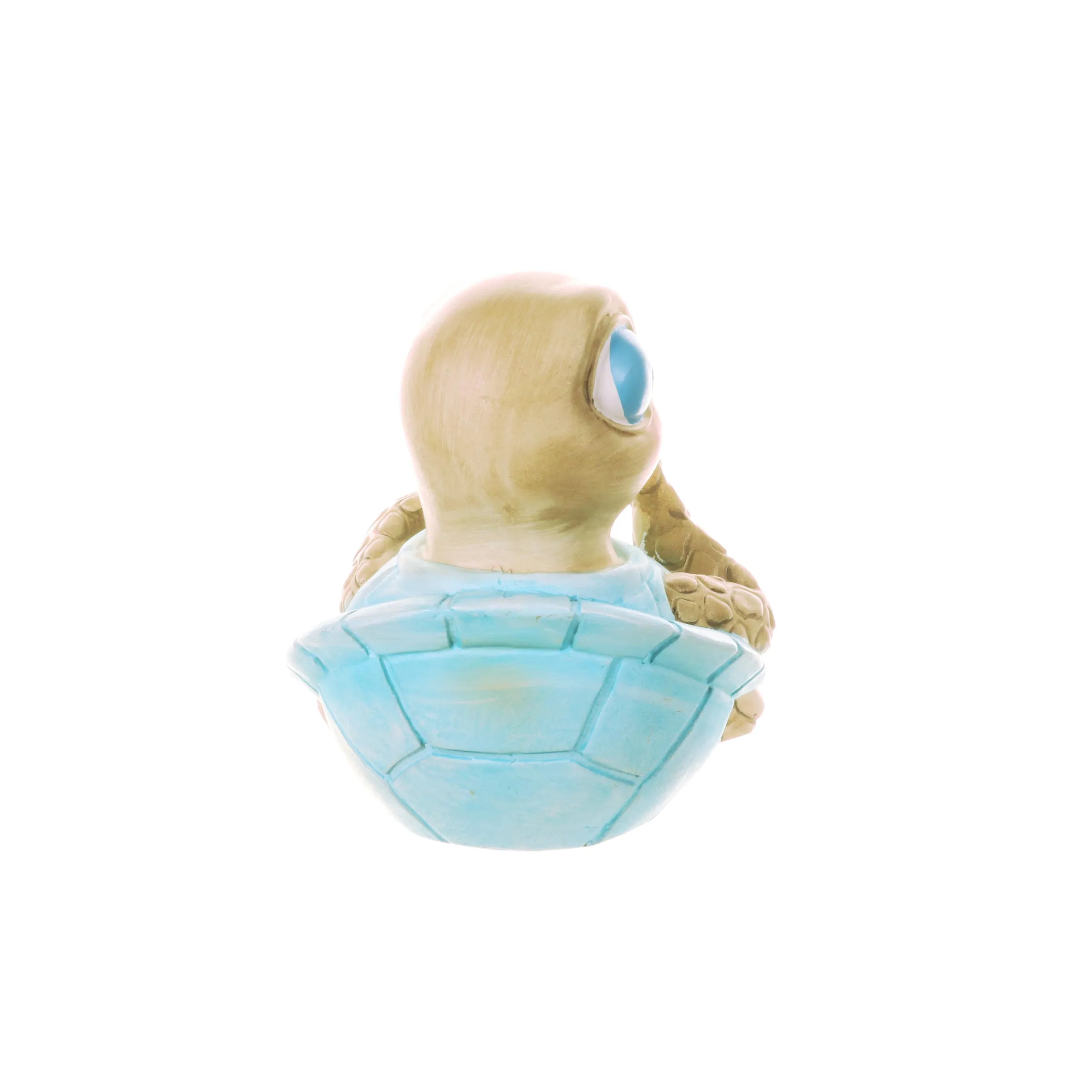 Hand Painted Beach Turtle Sunning His Belly Décor, 7.5 by 6 Inches