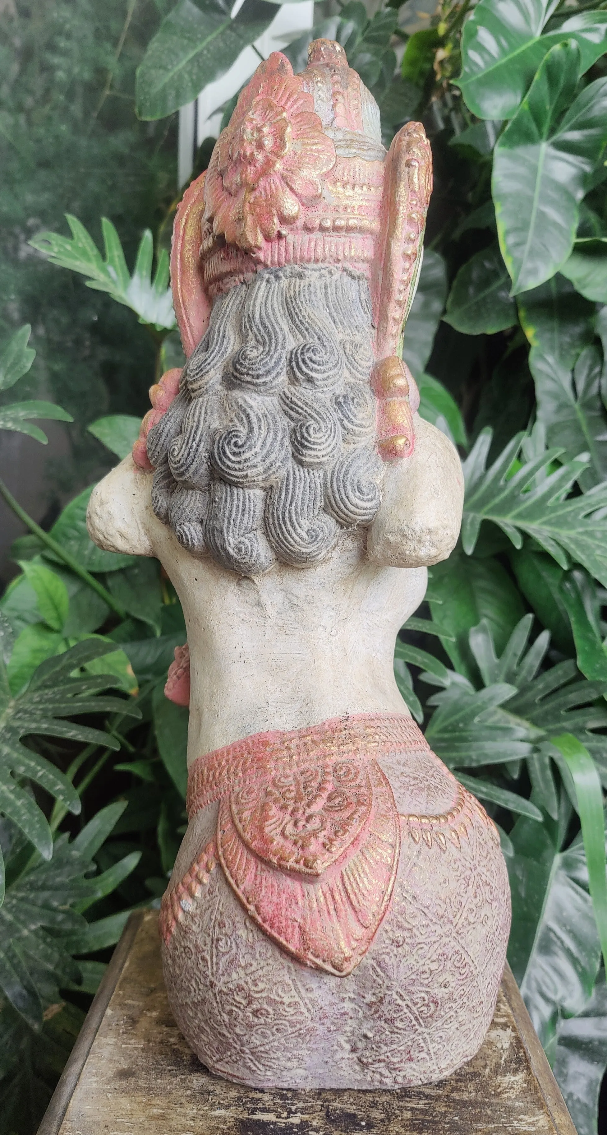 Home Decor: Table - Outdoor Statue. Exquisite Stone Sculpture of Apsara, The Dancing Celestial.