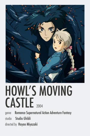 Howls Moving Castle - Hayao Miyazaki - Studio Ghibli -  Japanese Animated Movie Poster 2