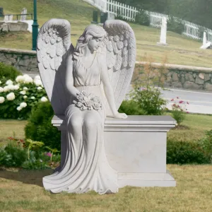 In Stock Garden Memorial Angel Statue - A Peaceful Tribute of Remembrance FM-055