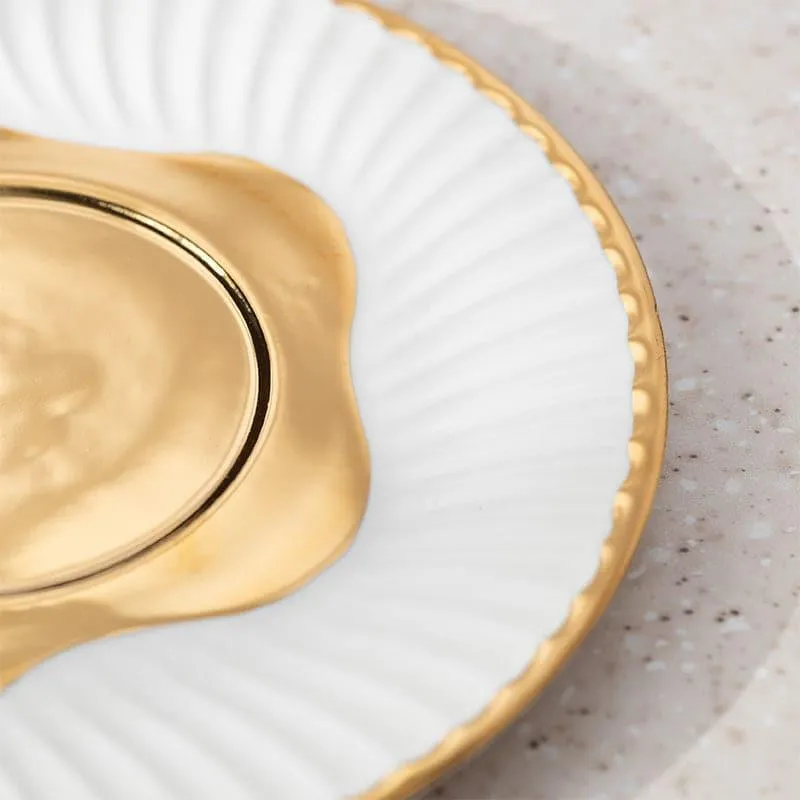 Kivro Goldo Cup & Saucer Set With Spoon - Eighteen Piece Set