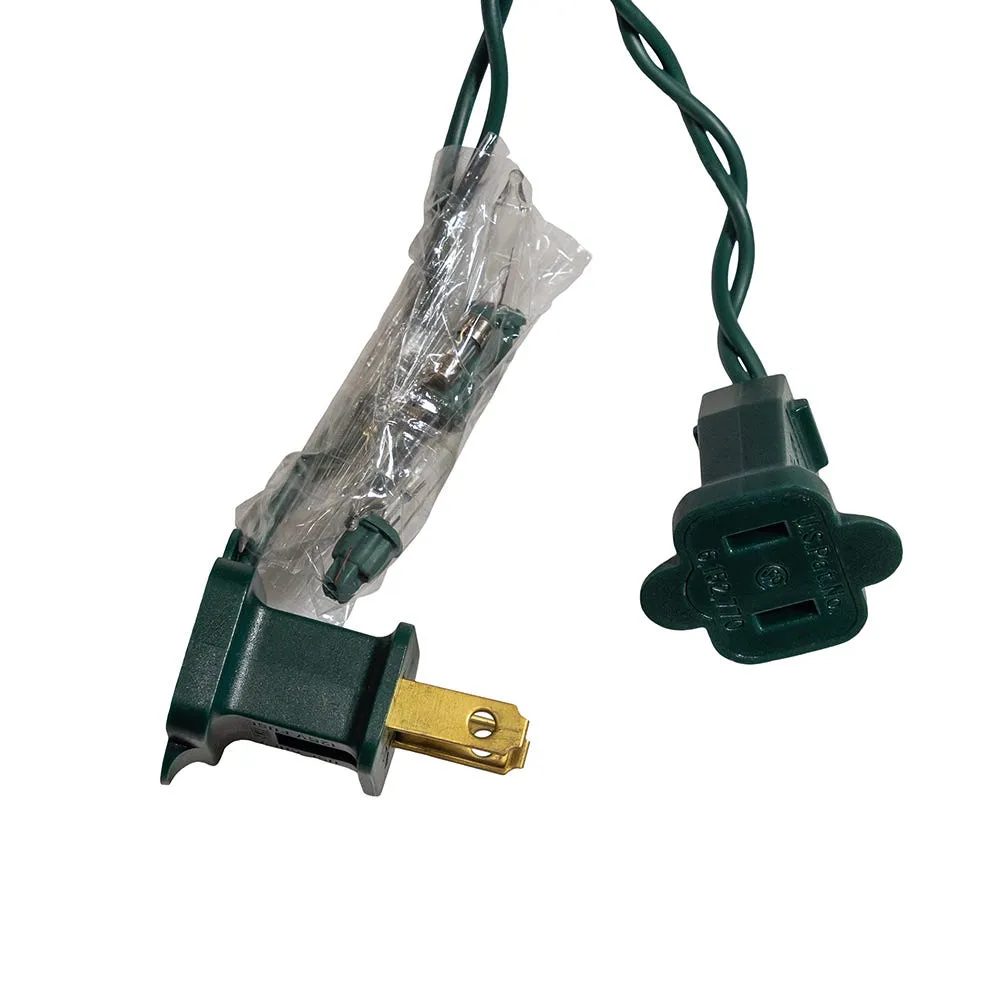 Kurt Adler 11.5-Foot UL 10-Light Multicolor LED Opaque G50 Light Set With Green Wire