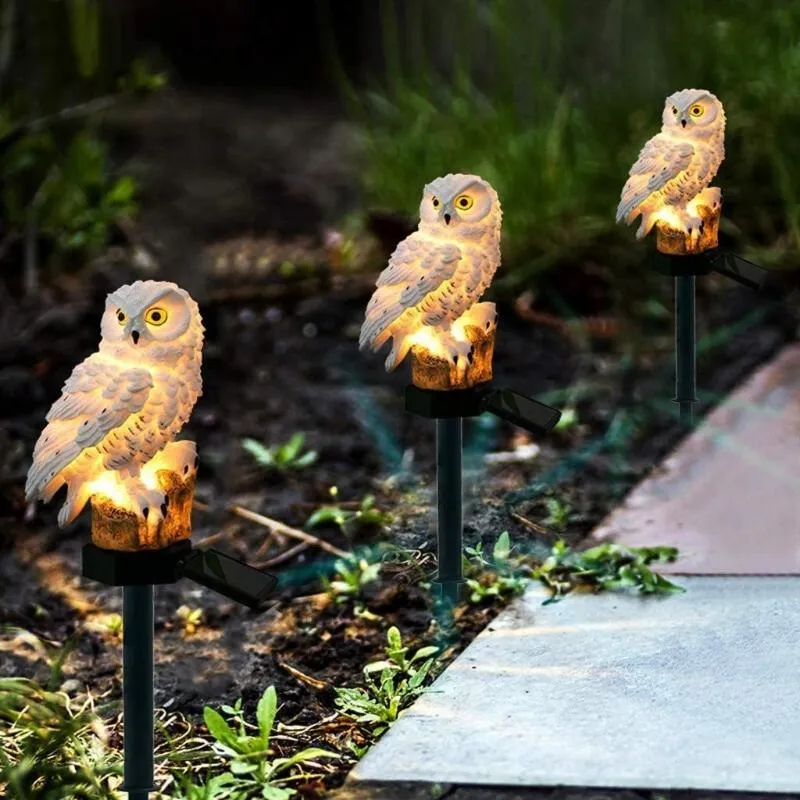 LED Garden Owl Solar Lights
