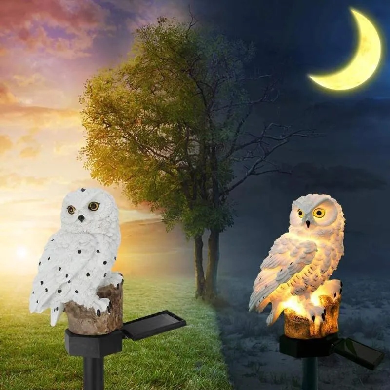 LED Garden Owl Solar Lights
