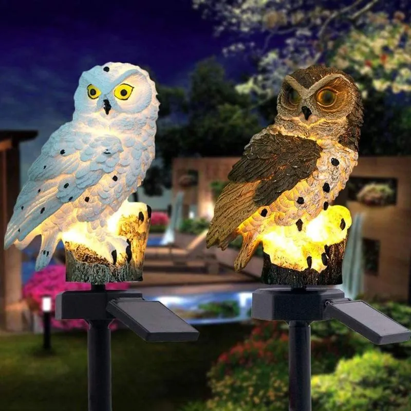 LED Garden Owl Solar Lights