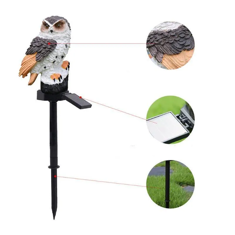 LED Garden Owl Solar Lights