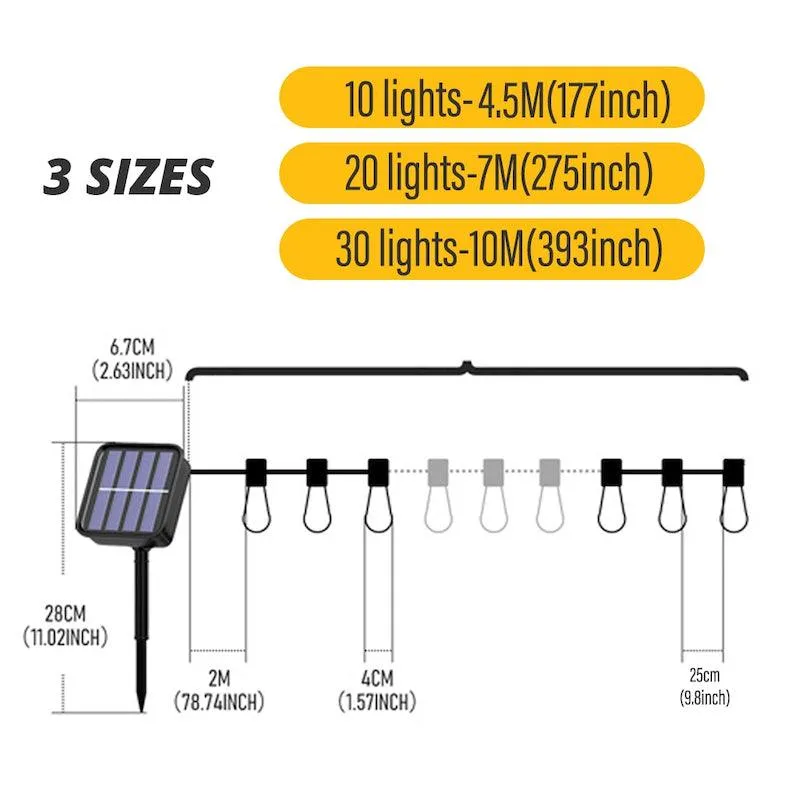 LED Solar String Lights – Waterproof Decorative Outdoor Lighting