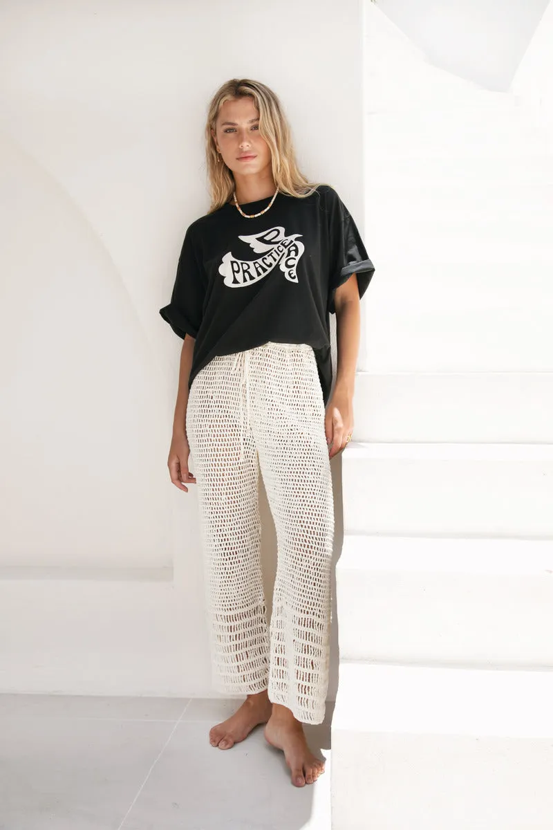 LET IT FLOW CROCHET PANT - OFF WHITE
