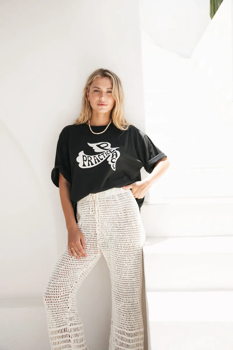 LET IT FLOW CROCHET PANT - OFF WHITE