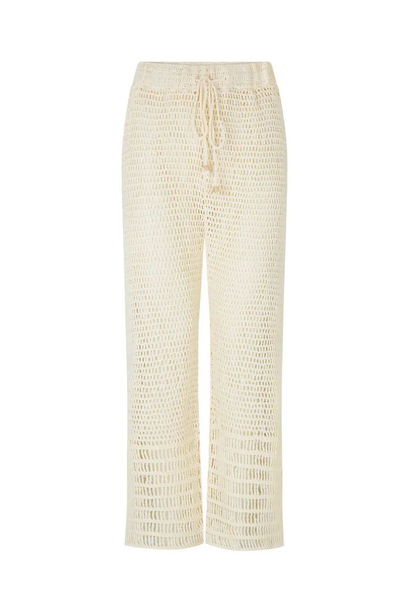 LET IT FLOW CROCHET PANT - OFF WHITE