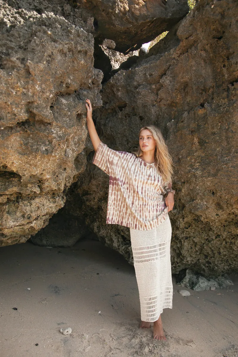 LET IT FLOW CROCHET SKIRT - OFF WHITE