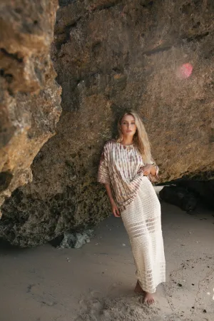 LET IT FLOW CROCHET SKIRT - OFF WHITE