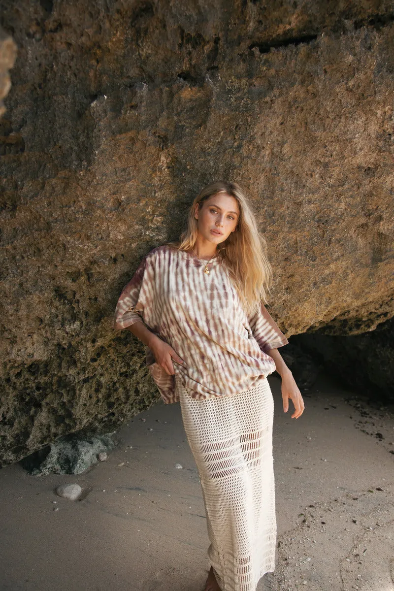 LET IT FLOW CROCHET SKIRT - OFF WHITE