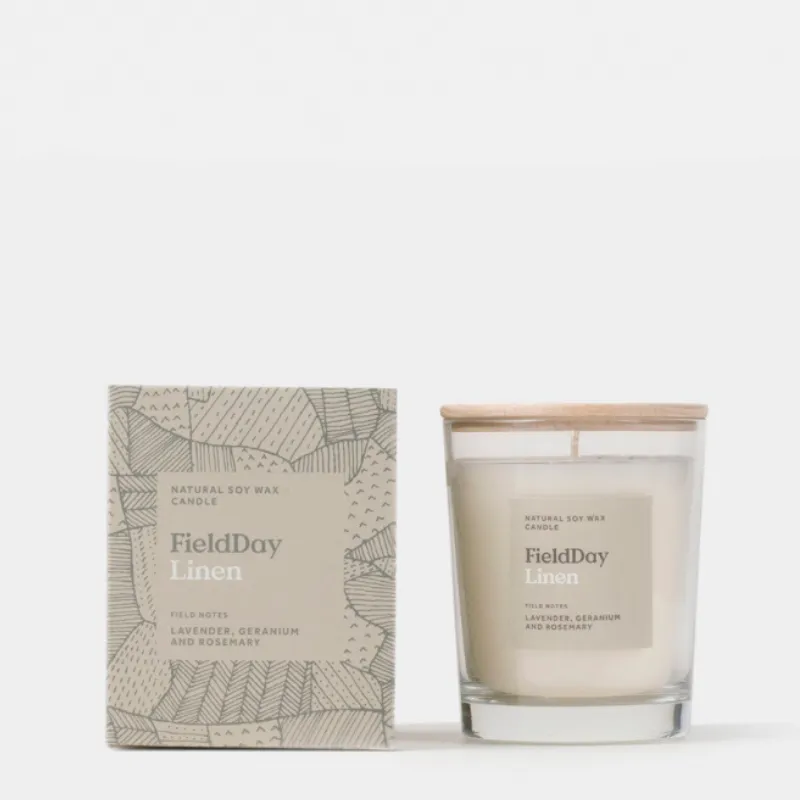 Linen Large Candle