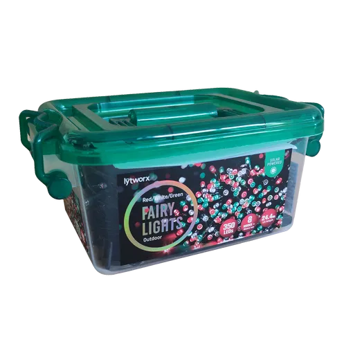 Lytworx Red Green And White Solar Fairy Lights - 350 Pack