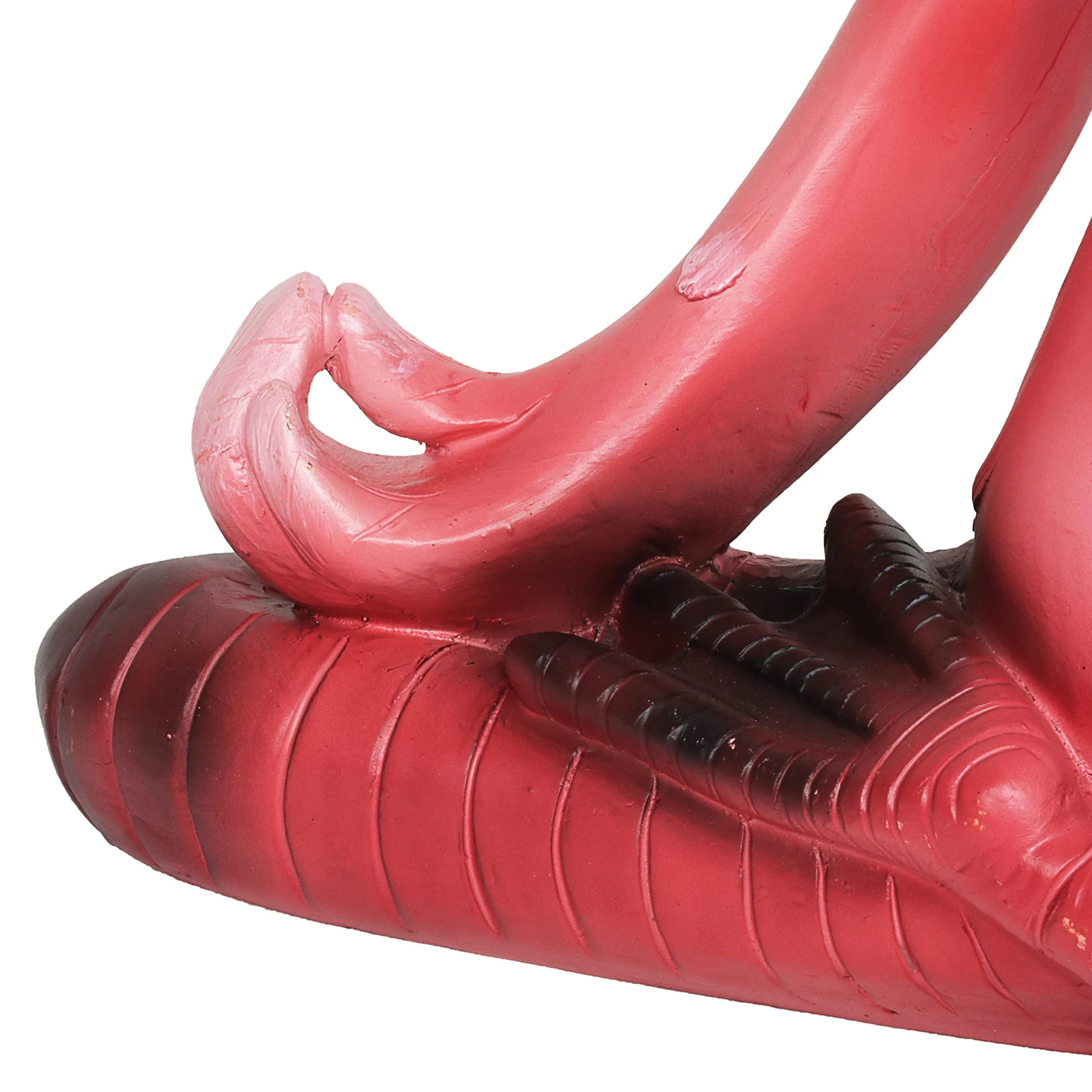 Meditating Yoga Flamingo in Lotus Pose Garden Statue, 16 Inch