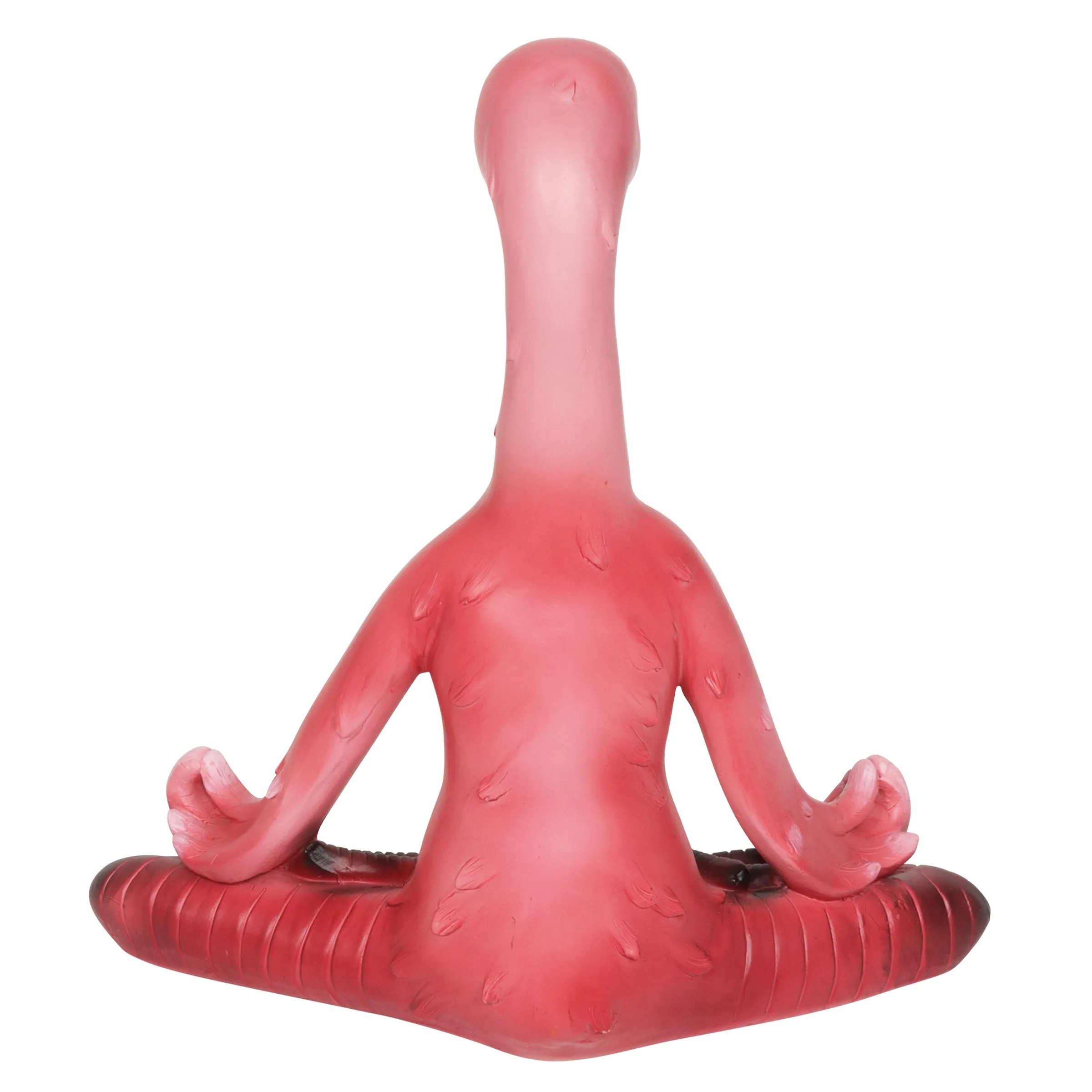 Meditating Yoga Flamingo in Lotus Pose Garden Statue, 16 Inch
