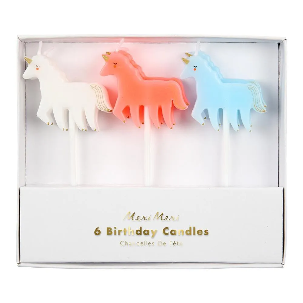 Meri Meri Candles Unicorn S/6