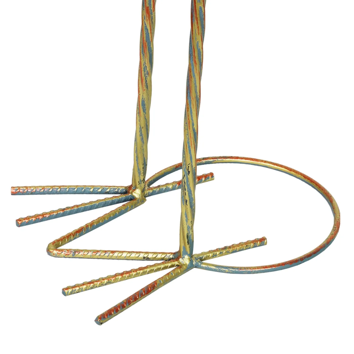 Metal Heron Garden Statue with Bronze Patina Finish, 42 Inch
