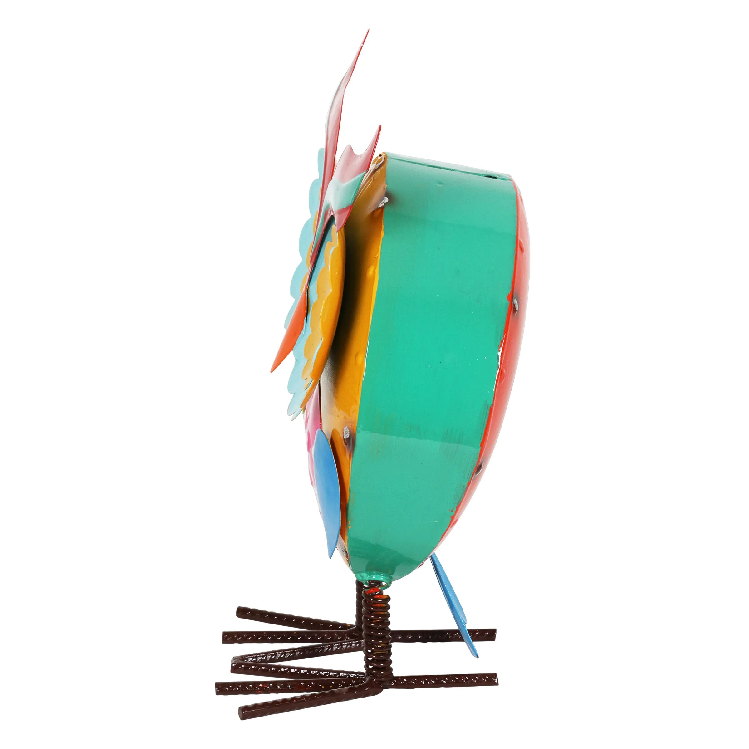 Metal Painted Owl Decor, 10 Inch