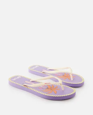 Mixed Bloom Open Toe - Lilac